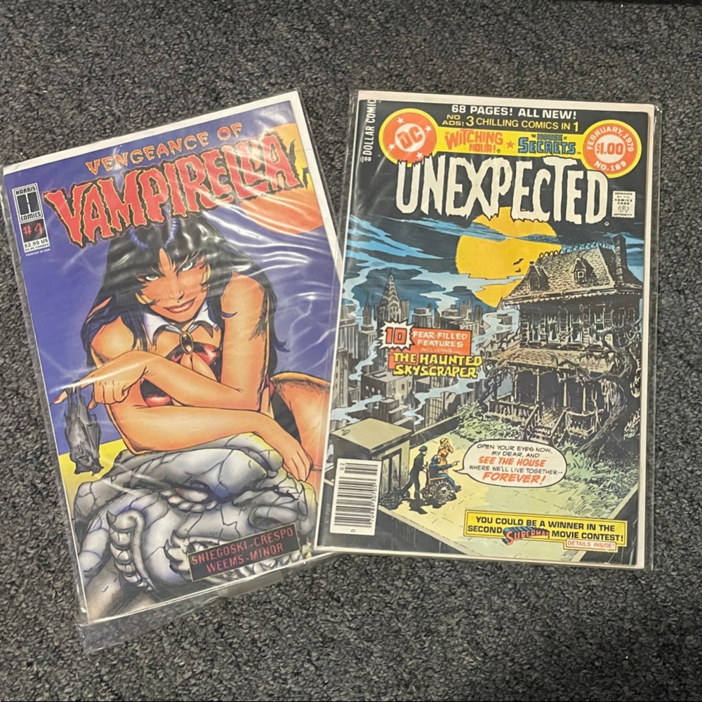Collectors 1994 Vampirella and 1979 Unexpected Comic Books (Mint Condition)